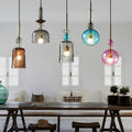 Modern Color Candy Pendant Lights Nordic Creative Glass Hang Lamp for Living Room Restaurant Cafe Home Lighting Kitchen Fixtures