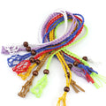 DIY Woven Empty Holder Necklace for Gemstone Crystal Quartz Raw Stone Pendant Adjustable Macrame Hemp Pouch Net Necklace