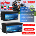 Ubetter EU Stock 24V/12V LiFePO4 Battery Pack 100Ah-400Ah Solar Energy Storage BMS Deep Cycle Waterproof 4000 Cycles