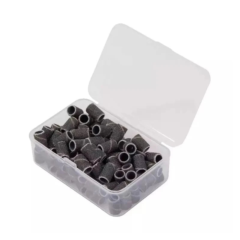 Black Sanding Bands for Nail Drill Bits Manicure Pedicure Tool Nail Drill Accessories Gel Removal Tools Grit CMF