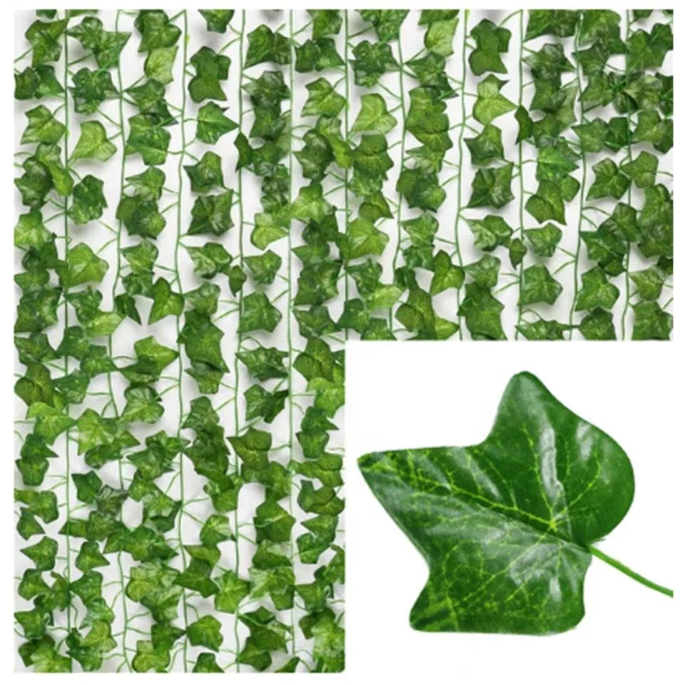 X-125 High Quality Odorless Artificial Grass Leaves Plant Vines Hanging Indoor Wedding Decoration Green Artificial Plants
