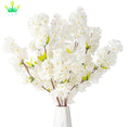 42.25 Inch White Silk Artificial Cherry Blossom Flowers for Home Garden Wedding Table Centrepiece Christmas New Year Party Event