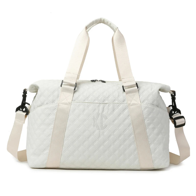 Custom Logo Oxford Fabric Travel Bag for Women with Dry and Wet Separation Compartments Gym Duffel Bags