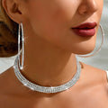 Wholesale Accessories: Elegant Middle Eastern Bridal Necklace & Big Earrings Set for Weddings & Versatile Looks