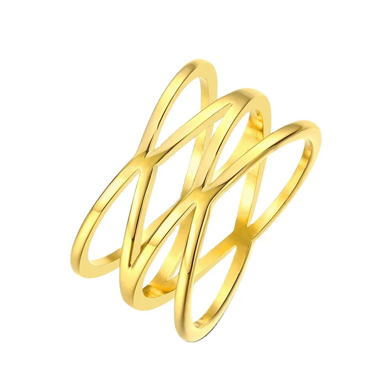Personality Custom Stainless Steel Wedding Rings for Women Jewelry Gift