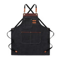 100% Cotton Canvas Cleaning Kitchen Aprons Custom Waterproof Oil-proof for Men Women Fashionable Sleeveless Reusable Design