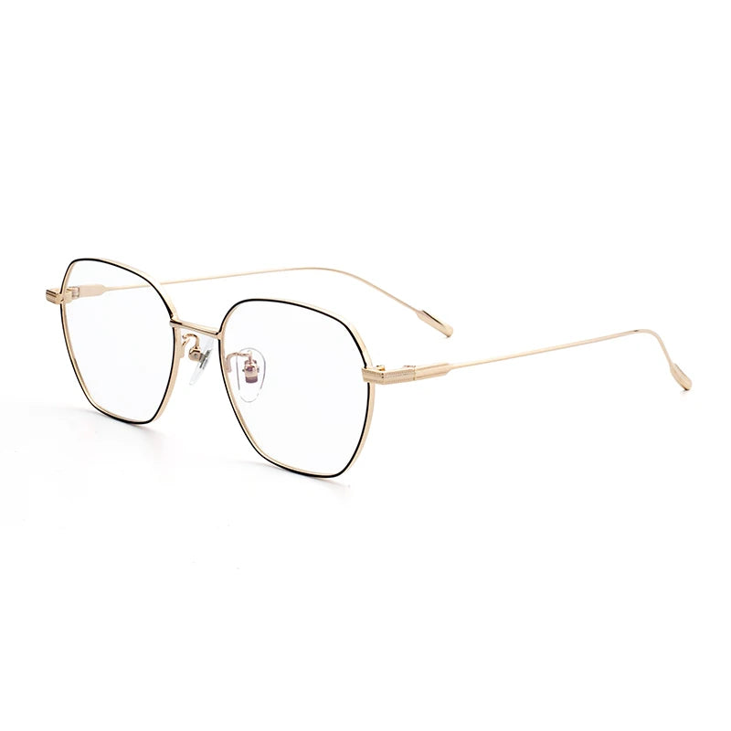 Luxury Korean Prescription Titanium Eyeglasses Frames Diamond Face Shape Match Eye Glasses