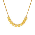 Jachon 2025 Fashion Necklaces Classic Style Geometric square Pendant Necklace Stainless Steel Fashion Jewelry Necklaces