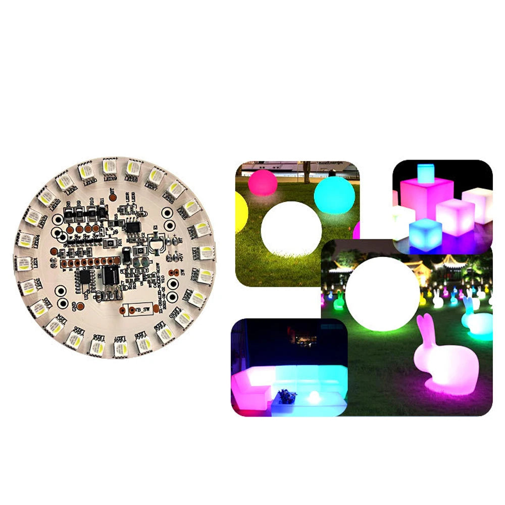 6/8/12/18/24 Led RGBW Table Lamp Accessories Remote Controlled Rechargeable Base Light Module Colorful Changing Lamp Bulb Chip