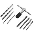 9pcs M3/M4/M5/M6 Hand Screw Thread Metric Plug Tap Set IY Tool Reamer Twist Drill Bits Adjustable TapWrench Tool