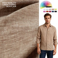 Hot Selling Eco-Friendly Oeko-Tex 100% Linen Solids Fabric for Clothing & Shirt GOTS Certified 124GSM OEM/ODM