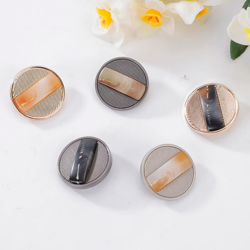 Fancy Fashion Zinc Alloy Sewing Button Sweater Shank Embellishments New Design Overcoat Washable Plating Technique MRT Brand