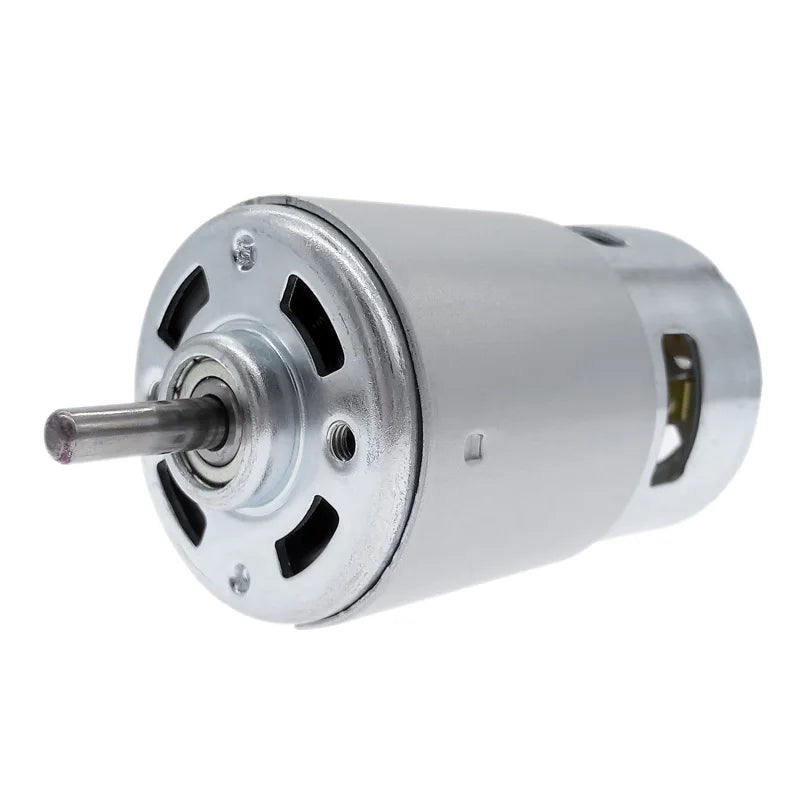 RS 775 Motor 12V/24V Double Ball Bearing Large Torque Low Noise 3000rpm-10000rpm Speed Range for Power Tool Accessories