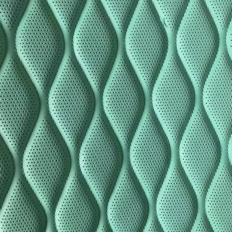 Custom 1 Piece Eco-Friendly AC 10mm Faux Leather Microfiber Waterproof Embroidered Embossed Upholstery Sofa Car Seat Cover Craft