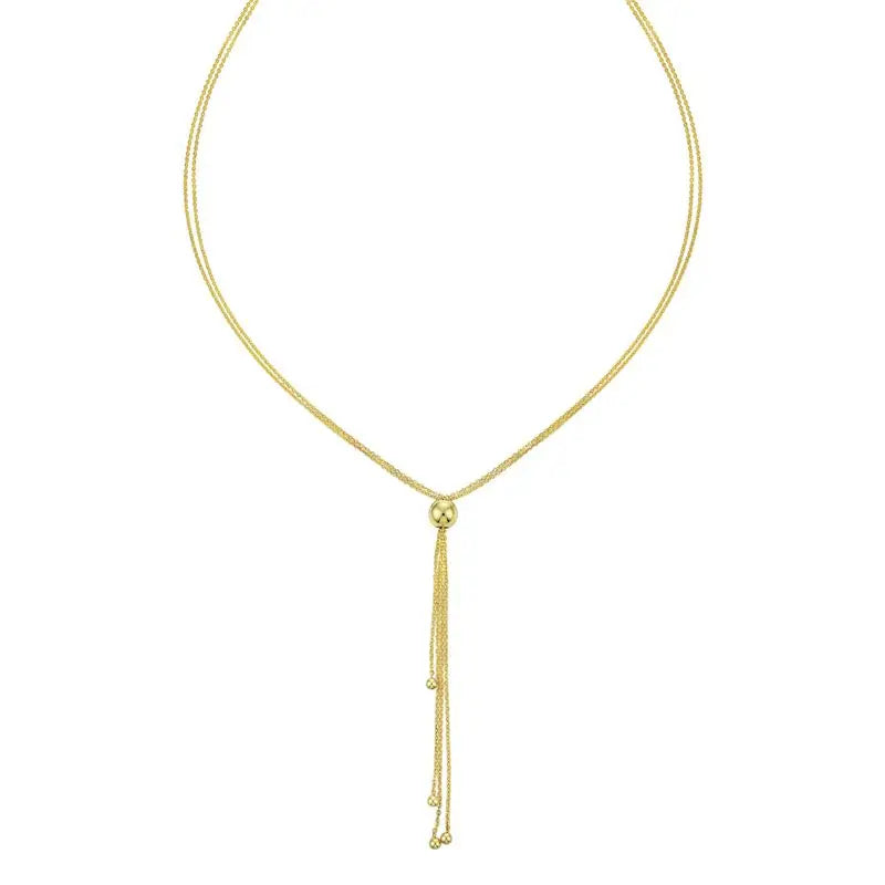 Minimalist Cz Diamond Jewelry Double Drop Charms 925 Sterling Silver Long Lariat Necklace