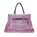 Clear PVC Fashion Tote & Crossbody Bag Purse for Travel Beach All Seasons