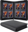Junmei Widen Spine Double-Sided 4 Pocket Toploader Card Holder Sturdy Zipper Portable 128 Card Capacity Made PU PP Cover
