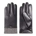 Cheap Winter Windproof Touch Smartphone Full Finger PU Leather Gloves for Man
