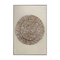 Natural Mother of Pearl Sea Shells Home Decor Shell Embellished Artwork Painting Overlapping Shells Geometric Shadow