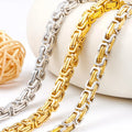 Factory Direct Sale Mens Stainless Steel Emperor Chain Byzantine Necklace Hip Hop Chain DIY Jewelry Accessories