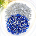 Crystal Glass  Rhinestones Flat Bottomed Diamond Circular Nail Stickers Custom Size for Clothing Bags Shoes Flatback