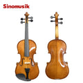Sinomusik Solid Violin Quality Beautiful Cost Effective Gloss Germany Yellow Brown Violin Set Including case Bow GVT010D