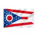 Promotional 3x5ft 100% Polyester Ohio for State Flag Custom School Logo Screen Printing 48h Fast Delivery