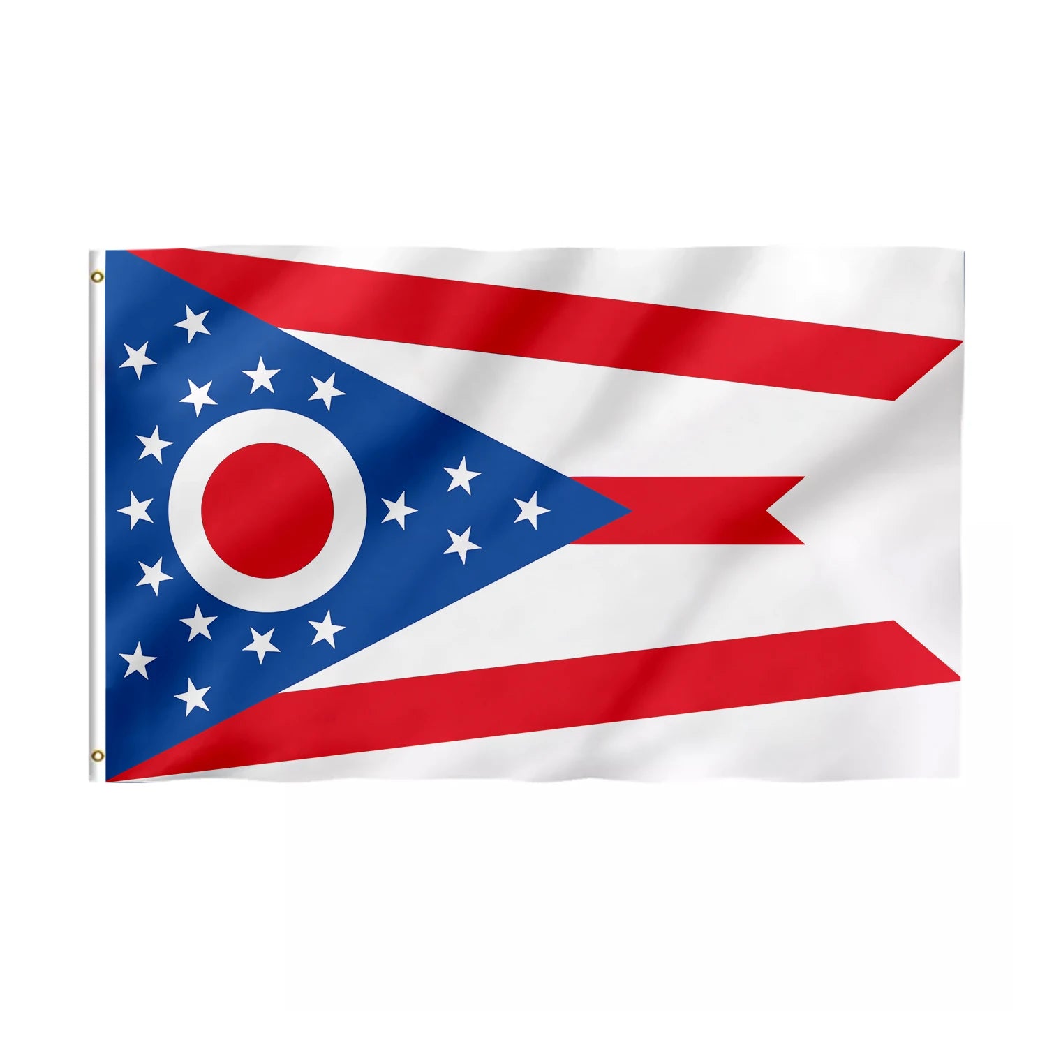 Promotional 3x5ft 100% Polyester Ohio for State Flag Custom School Logo Screen Printing 48h Fast Delivery