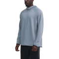 Men's Long-Sleeved Black Sports Hoodie Loose Fitting Quick Dry for Running Training Fitness Spring & Autumn Standing Neck