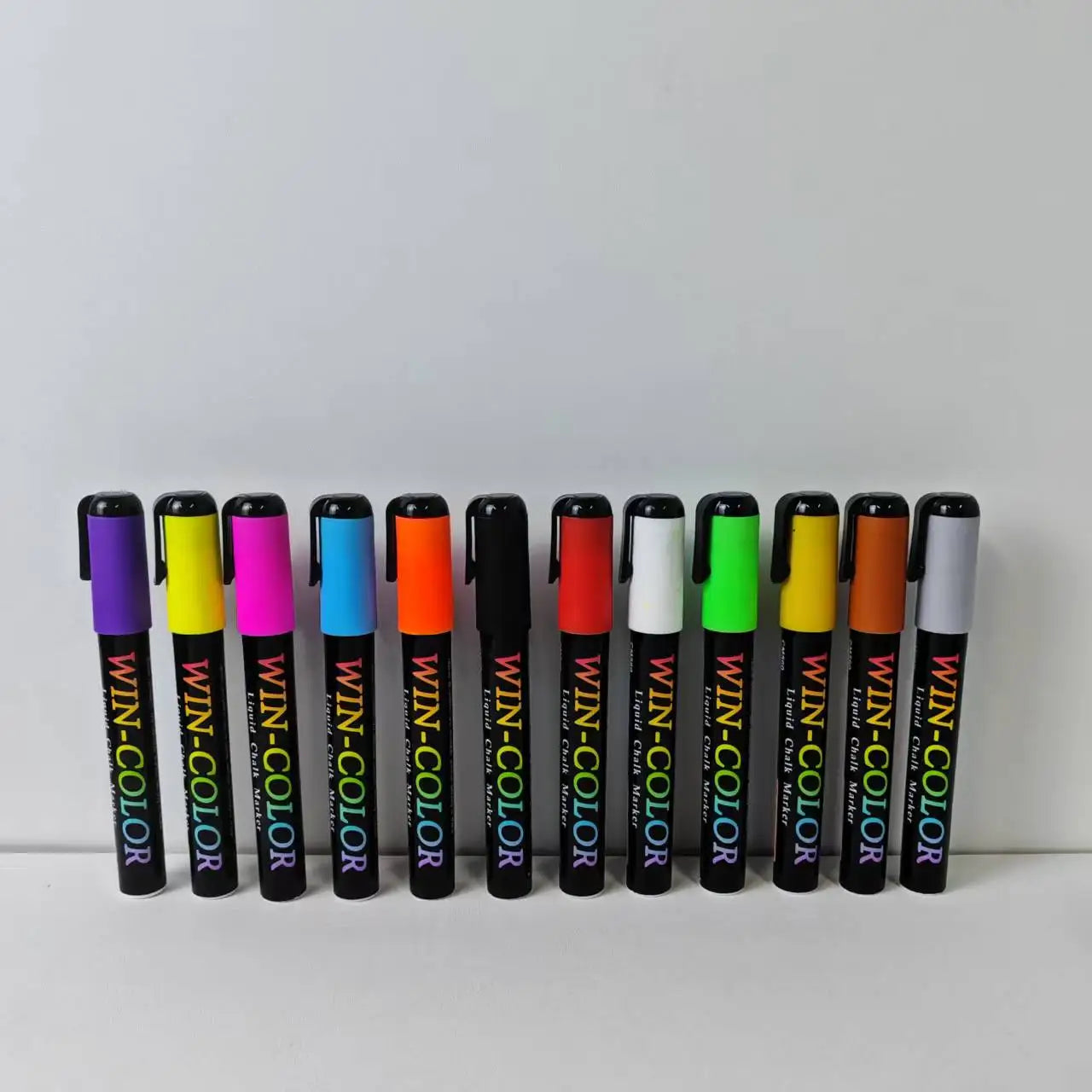 Wholesale WIN-COLOR CM560 LED Chalk Liquid Marker Pen Oblique 6mm 12-color Dual-Sided Water Soluble Wet Erase Glass Fridge Wall