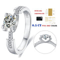Abiding Wholesale Bling 5mm Moissanite Diamond Classic 925 Sterling Silver 0.5 Carat White Moissanite Wedding Rings