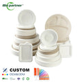 Camping Compostable 9 Inch Disposable Kraft Food Tray Pfas Free White Sugarcane Flat Bagasse Restaurant Paper Plates