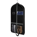 Custom Logo Non-woven Garment Bag with Net Pocket Breathable Foldable PVC Clear Window Suit Cover for Man's Suits Dust Bags