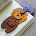 Leather Bookmark Cute Animal Bookmark Hippopotamus Lion Elephant Page Markers Gift for Book Lovers Zoo Set