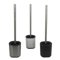 Toilet Brush Silicone Bathroom Toilet Brush and Holder Set Stainless Steel Toilet Floor Brush