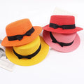Wholesale Flat Top Boater Hat Summer Lady Sun Hat Paper Straw Hat