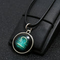 Unisex Time Gem Jewelry Adjustable Zinc Alloy Necklace with Waxed Cotton Cord 12 Signs of the Zodiac 1381032
