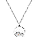 Wholesale Stainless Steel Faith Letter Mustard Seed Pendant Necklace for Women Coin Heart Jewelry