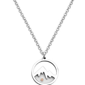 Wholesale Stainless Steel Faith Letter Mustard Seed Pendant Necklace for Women Coin Heart Jewelry