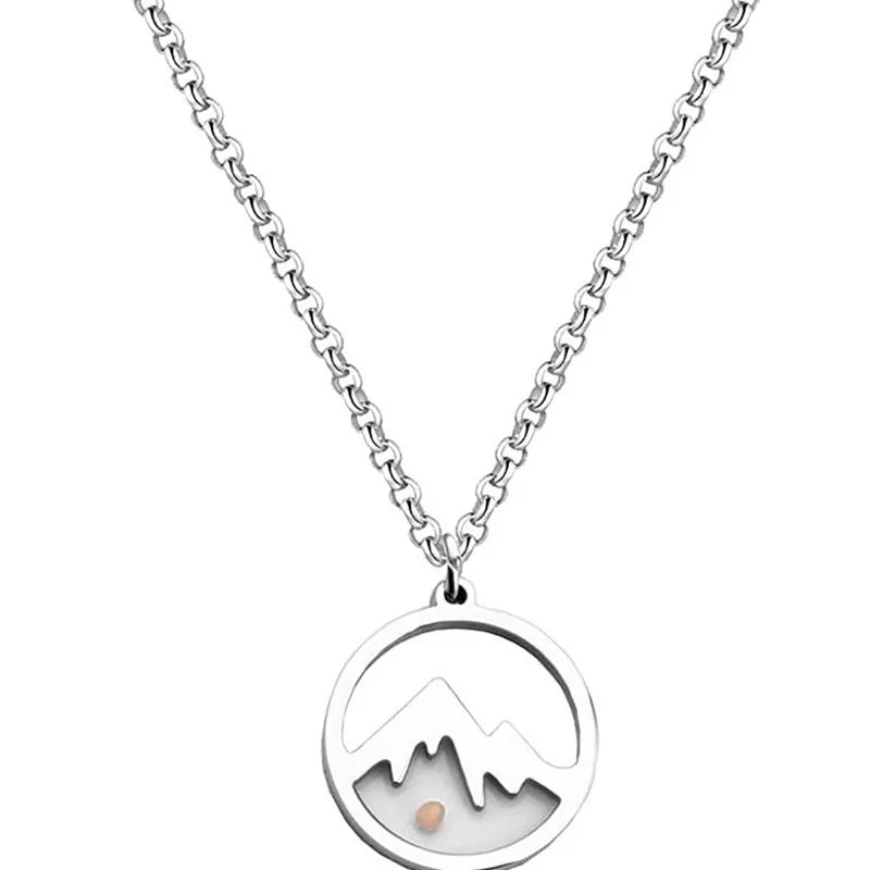 Wholesale Stainless Steel Faith Letter Mustard Seed Pendant Necklace for Women Coin Heart Jewelry