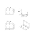 China Supplier 6173 12 Hole Slotted Inside Corner Bracket 90 Degree  Aluminum Extrusion for Aluminium Profile 40120 3090