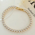 Popular Style Light Luxury Titanium Steel Bracelet Fashion Cold Style 18k Gold Zircon Element Jewelry Stainless Steel Bracelet