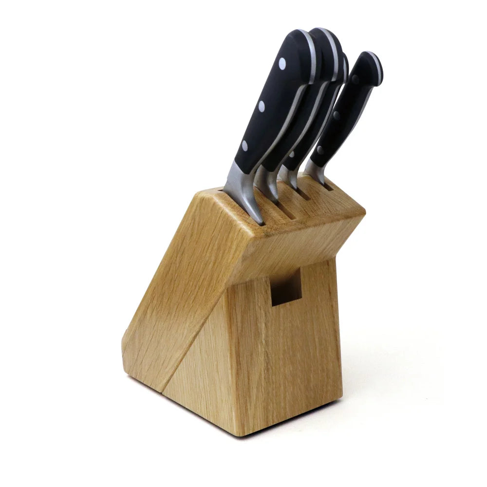 New Style 4-Slot Universal Oak Wood Knife Organizer Stand Knife Holder for Home Kitchen Knives