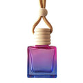 10ml Mini Portable Gradient Colored Air Freshener Car Hanging Perfume Diffuser Bottle with Wooden Cap for Car Accessories