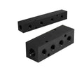 Customized 1/8\" NPT 6-Port Aluminum CNC Machined Vacuum Manifold Kit Turbo Manifold Aluminum Hydraulic Block