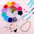12 Grids Bohemian Handmade Accessories Acrylic Alphabet Beads Letter Polymer Clay Kit