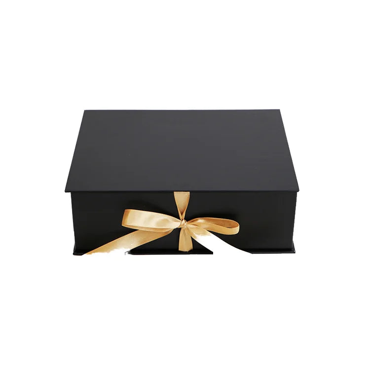 Custom Recyclable Luxury Magnetic Gift Box Folding Lid Gold Foil Stamping Various Sizes Matt Lamination Printing Handling Paper