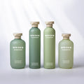 400ml Flat Shoulder Soft Touch Lotion Pump Bottle Recyclable Plastic Packaging Silk Screen Printed Shampoo Shower Bottle