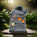 Personalized 3D Resin Cat Memorial Statue Hand Angel Wing Design Solar Lights Custom Remembrance Artistry Garden Decorative