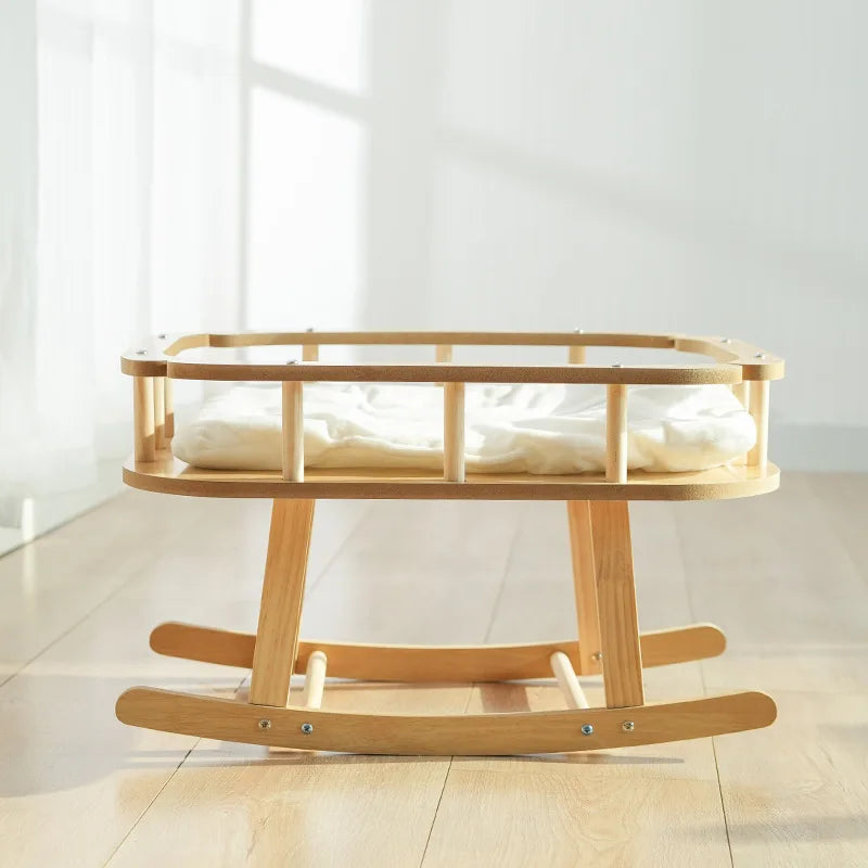 RM Cat Nest Pet Bed Wooden  Hammock Summer Swing Simple Large Rocking Bed